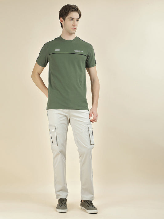 T-Shirt for Men | Breathable & Soft with Color Fastness Regular Fit Round Neck Poly Cotton Fabric Solid Pattern
