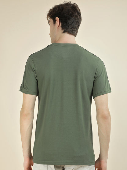 T-Shirt for Men | Breathable & Soft with Color Fastness Regular Fit Round Neck Poly Cotton Fabric Solid Pattern