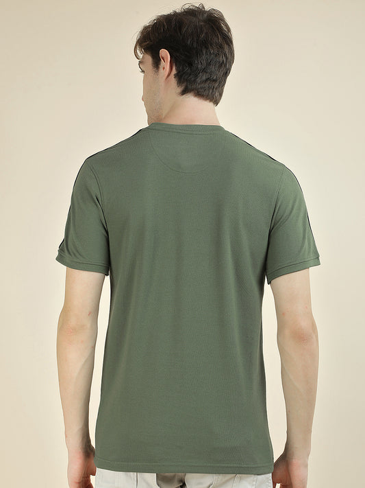 T-Shirt for Men | Breathable & Soft with Color Fastness Regular Fit Round Neck Poly Cotton Fabric Solid Pattern