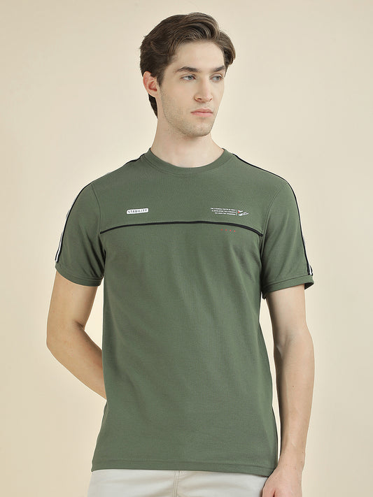 T-Shirt for Men | Breathable & Soft with Color Fastness Regular Fit Round Neck Poly Cotton Fabric Solid Pattern