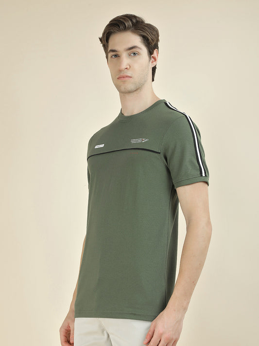 T-Shirt for Men | Breathable & Soft with Color Fastness Regular Fit Round Neck Poly Cotton Fabric Solid Pattern
