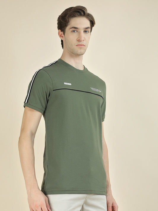 T-Shirt for Men | Breathable & Soft with Color Fastness Regular Fit Round Neck Poly Cotton Fabric Solid Pattern