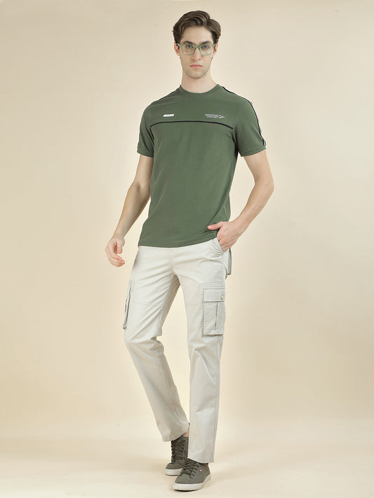 T-Shirt for Men | Breathable & Soft with Color Fastness Regular Fit Round Neck Poly Cotton Fabric Solid Pattern