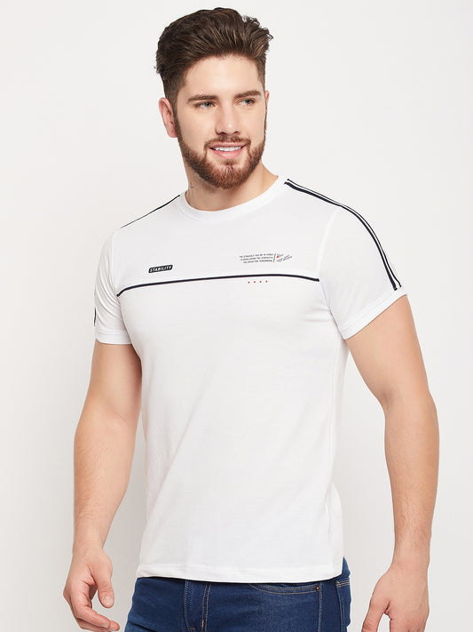 Cantabil Men White T-Shirt (7135103975563)