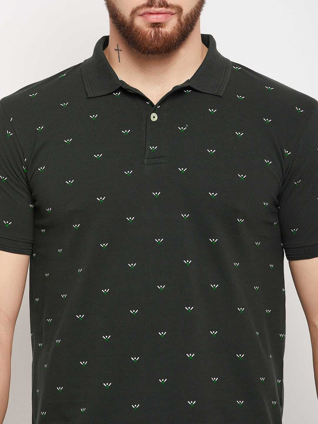 Cantabil Men Green Polo T-Shirt (7134702043275)