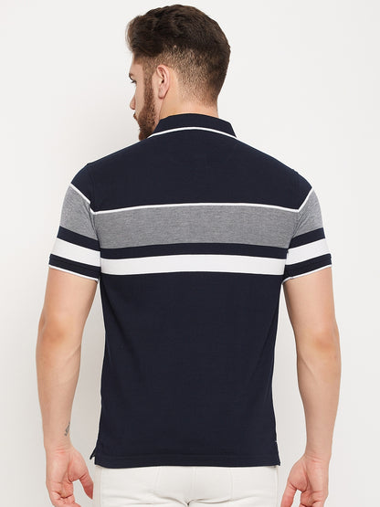 Cantabil Men Navy Polo T-Shirt (7134703648907)