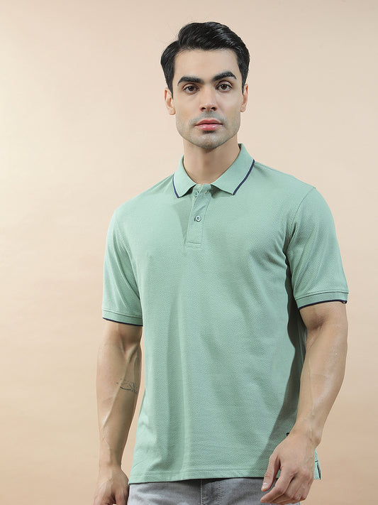 T-Shirt for Men | Breathable & Soft with Color Fastness Regular Fit Polo Neck Pure Cotton Fabric Solid Pattern