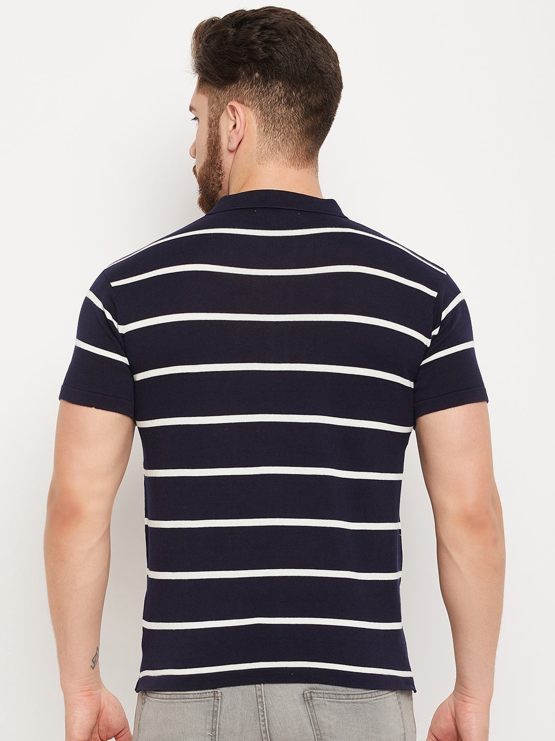 Cantabil Men Navy Polo T-Shirt (7134714396811)