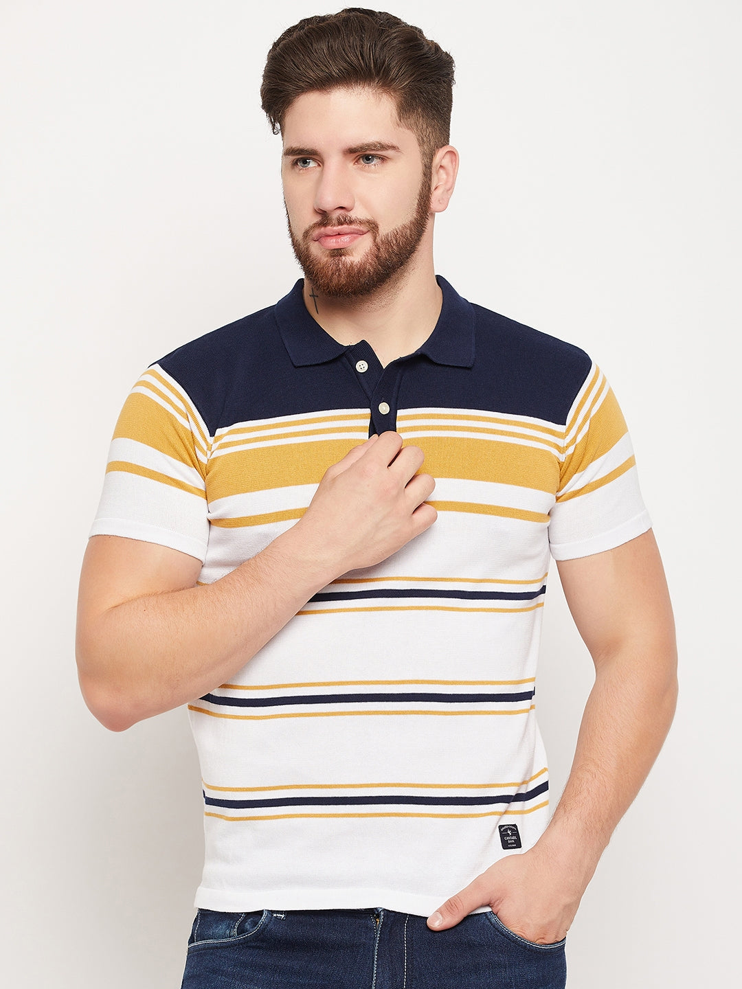 Cantabil Men Navy Polo T-Shirt (7134716592267)