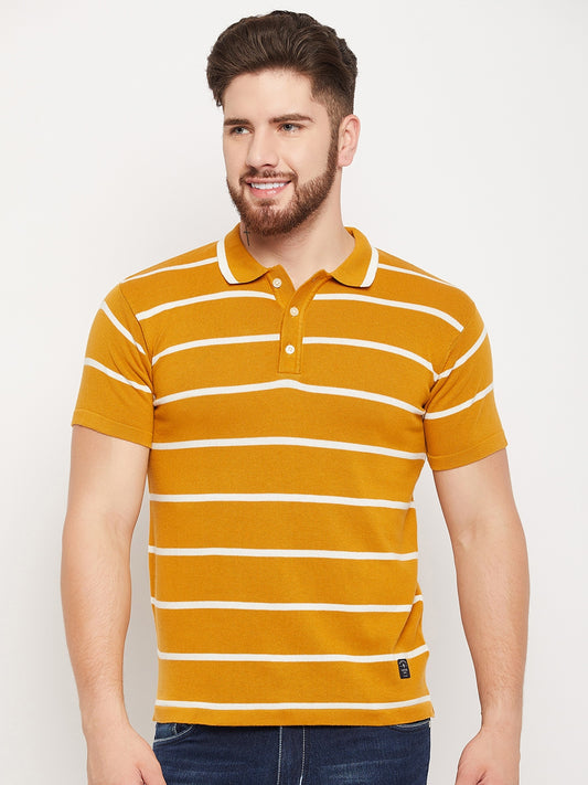 Cantabil Men Mustard T-Shirt (7134719213707)
