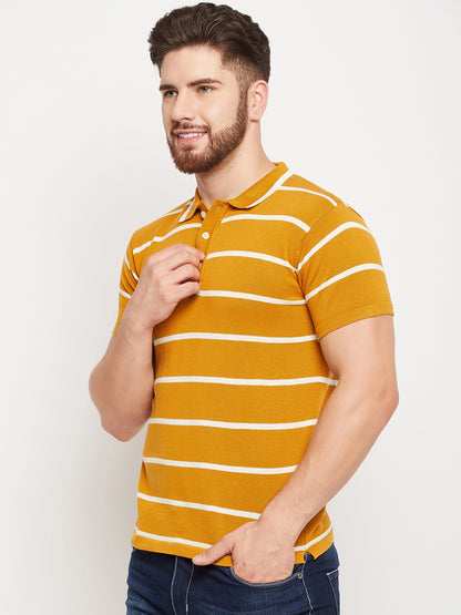 Cantabil Men Mustard T-Shirt (7134719213707)