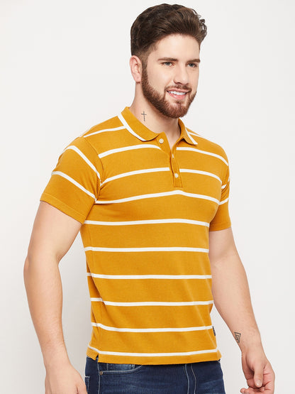 Cantabil Men Mustard T-Shirt (7134719213707)