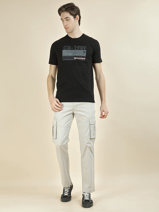 T-Shirt for Men | Breathable & Soft with Color Fastness Regular Fit Round Neck Poly Cotton Fabric Printed Pattern