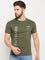 Cantabil Men Olive Round Neck T-Shirt (7135108530315)