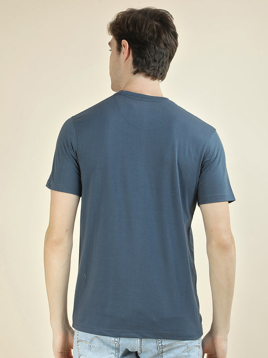 T-Shirt for Men | Breathable & Soft with Color Fastness Regular Fit Round Neck Poly Cotton Fabric Printed Pattern