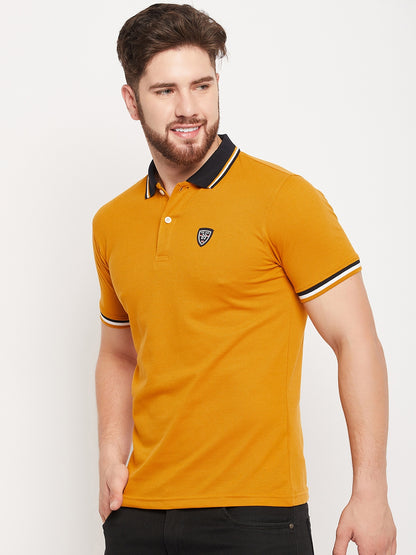 Cantabil Men Mustard Polo T-Shirt (7135101354123)