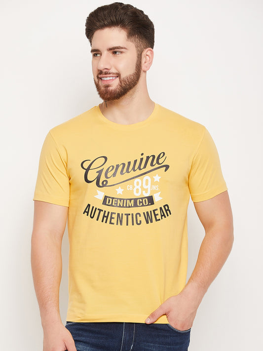 Cantabil Men Yellow T-Shirt (7135139135627)