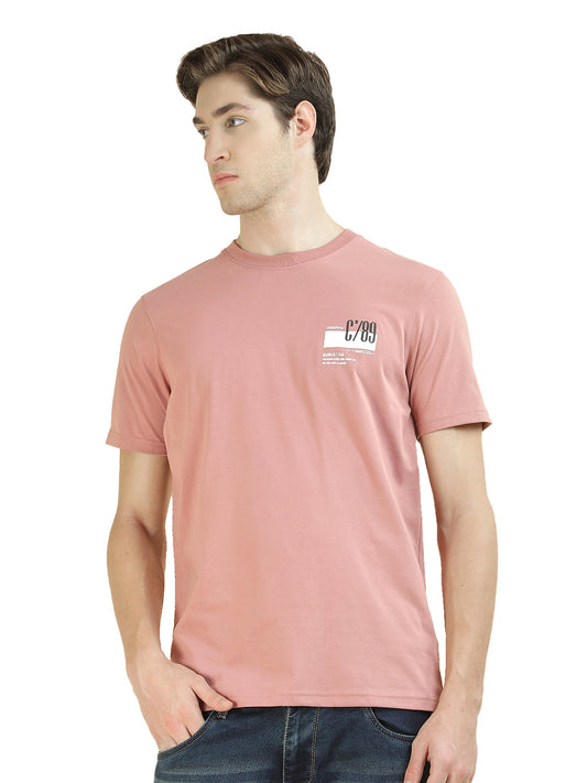T-Shirt for Men | Breathable & Soft with Color Fastness Regular Fit Round Neck Poly Cotton Fabric Printed Pattern