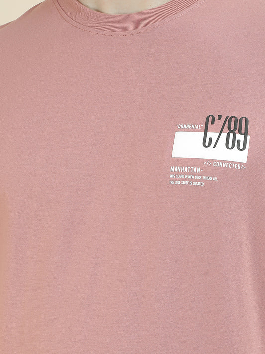 T-Shirt for Men | Breathable & Soft with Color Fastness Regular Fit Round Neck Poly Cotton Fabric Printed Pattern