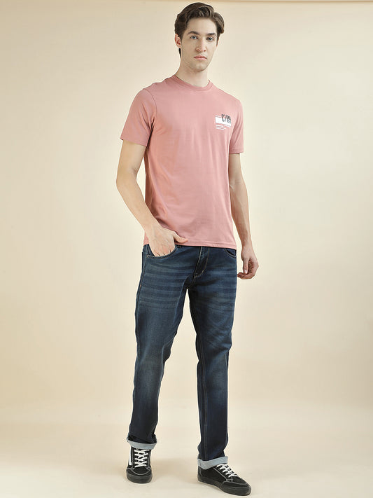 T-Shirt for Men | Breathable & Soft with Color Fastness Regular Fit Round Neck Poly Cotton Fabric Printed Pattern