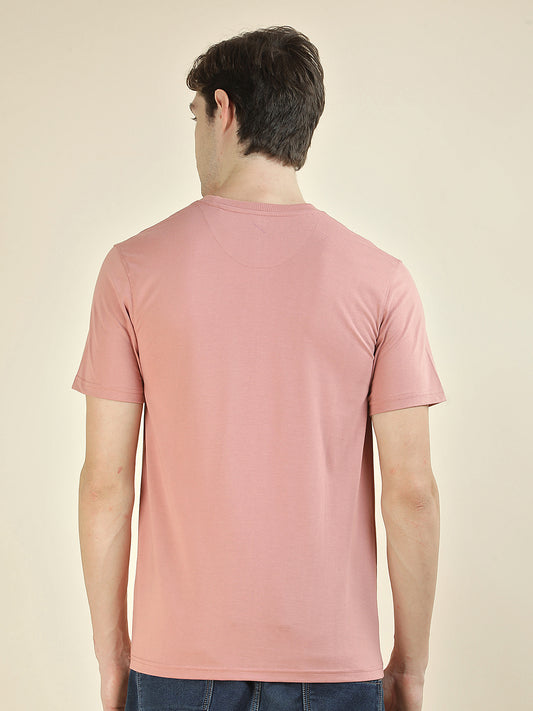 T-Shirt for Men | Breathable & Soft with Color Fastness Regular Fit Round Neck Poly Cotton Fabric Printed Pattern