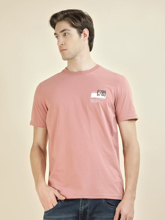 T-Shirt for Men | Breathable & Soft with Color Fastness Regular Fit Round Neck Poly Cotton Fabric Printed Pattern