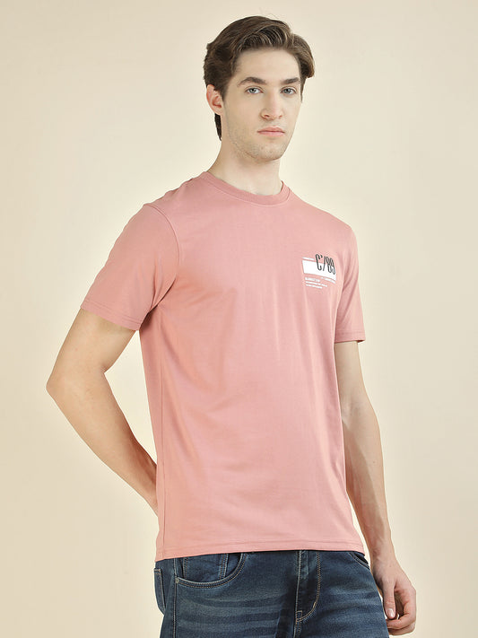 T-Shirt for Men | Breathable & Soft with Color Fastness Regular Fit Round Neck Poly Cotton Fabric Printed Pattern