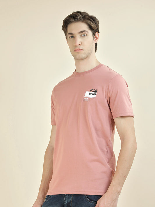T-Shirt for Men | Breathable & Soft with Color Fastness Regular Fit Round Neck Poly Cotton Fabric Printed Pattern