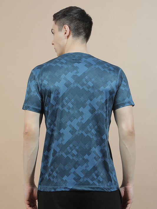 T-Shirt for Men | Breathable & Soft with Color Fastness Regular Fit Round Neck Polyester Fabric Printed Pattern
