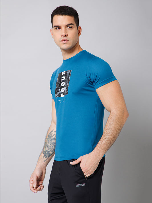 T-Shirt for Men | Breathable & Soft with Color Fastness Regular Fit Round Neck Polyester Fabric Printed Pattern