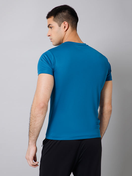 T-Shirt for Men | Breathable & Soft with Color Fastness Regular Fit Round Neck Polyester Fabric Printed Pattern