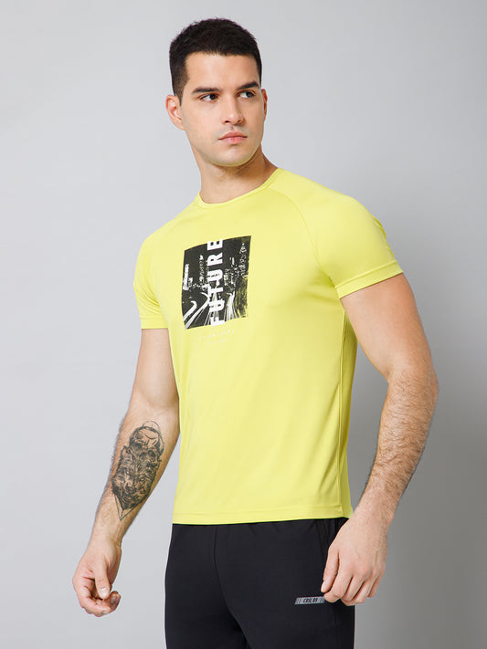 T-Shirt for Men | Breathable & Soft with Color Fastness Regular Fit Round Neck Polyester Fabric Printed Pattern