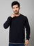 Cantabil Solid Navy Blue Full Sleeves Round Neck Regular Fit Casual Sweatshirt For Men