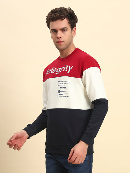 T-Shirt for Men l Breathable & Soft with Color Fastness Regular Fit Poly Cotton Fabric Colour Block Pattern