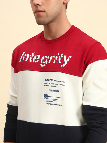 T-Shirt for Men l Breathable & Soft with Color Fastness Regular Fit Poly Cotton Fabric Colour Block Pattern