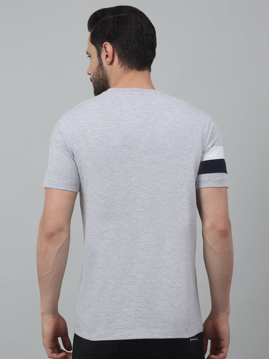T-Shirt for Men | Breathable & Soft with Color Fastness Regular Fit Round Neck Poly Cotton Fabric Printed Pattern