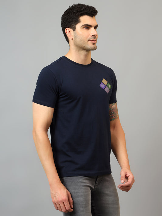 T-Shirt for Men | Breathable & Soft with Color Fastness Regular Fit Round Neck Poly Cotton Fabric Solid Pattern