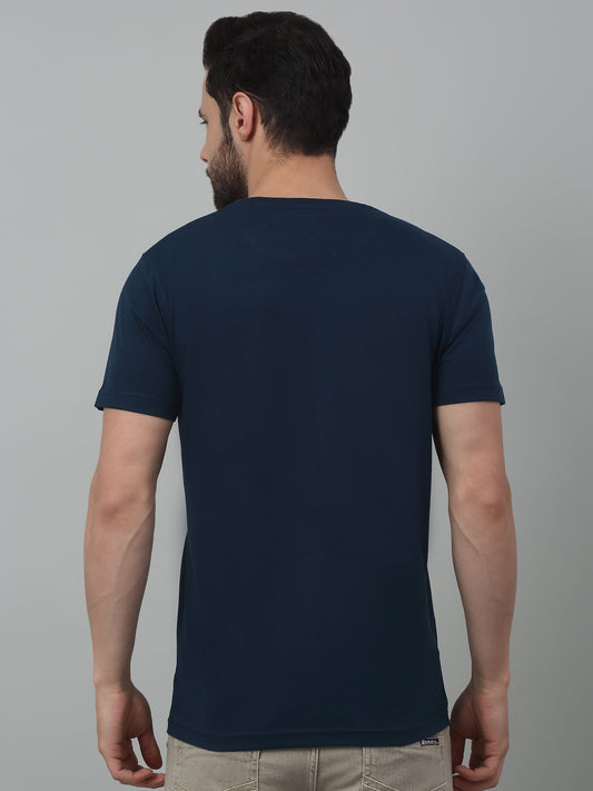 T-Shirt for Men | Breathable & Soft with Color Fastness Regular Fit Round Neck Poly Cotton Fabric Printed Pattern