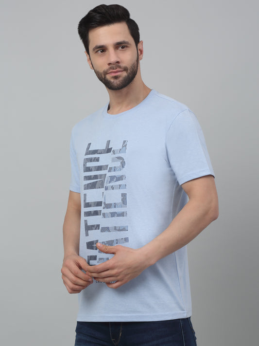 T-Shirt for Men | Breathable & Soft with Color Fastness Regular Fit Round Neck Poly Cotton Fabric Printed Pattern