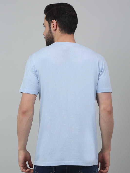 T-Shirt for Men | Breathable & Soft with Color Fastness Regular Fit Round Neck Poly Cotton Fabric Printed Pattern
