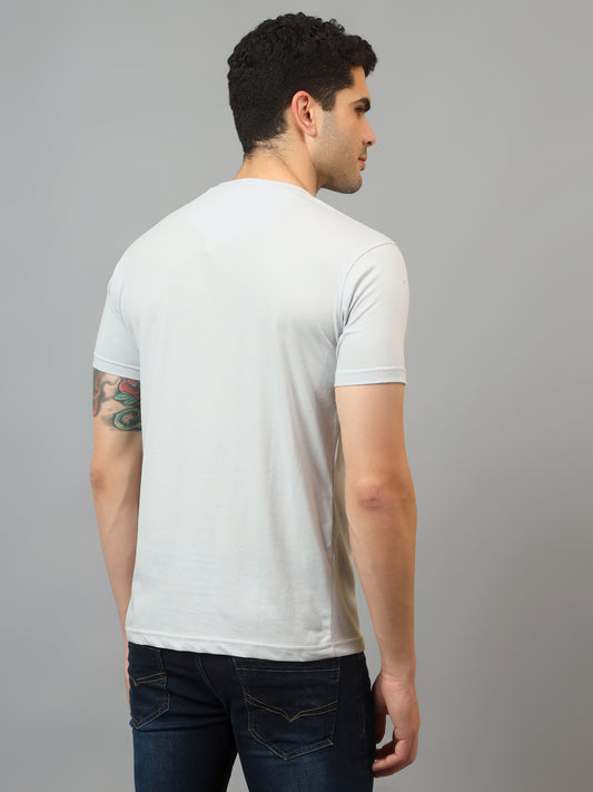 T-Shirt for Men | Breathable & Soft with Color Fastness Regular Fit Round Neck Poly Cotton Fabric Printed Pattern