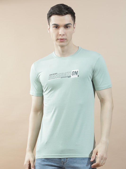 T-Shirt for Men | Breathable & Soft with Color Fastness Regular Fit Round Neck Poly Cotton Fabric Solid Pattern
