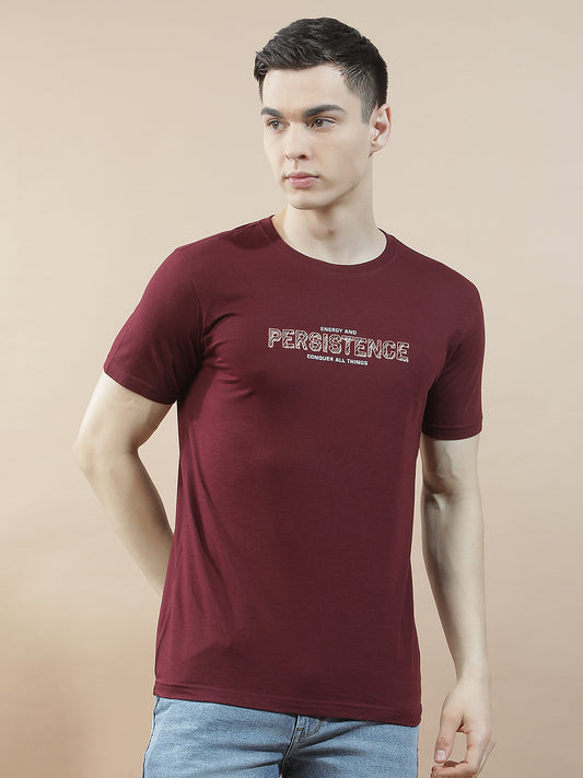 T-Shirt for Men | Breathable & Soft with Color Fastness Regular Fit Round Neck Poly Cotton Fabric Solid Pattern