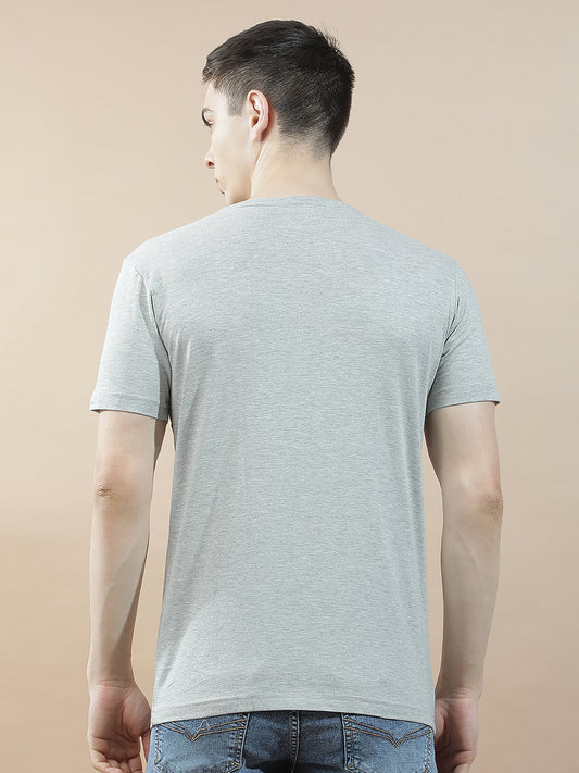 T-Shirt for Men | Breathable & Soft with Color Fastness Regular Fit Round Neck Poly Cotton Fabric Solid Pattern
