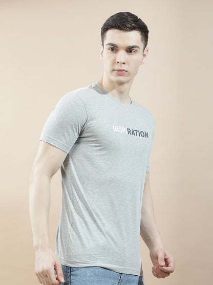 T-Shirt for Men | Breathable & Soft with Color Fastness Regular Fit Round Neck Poly Cotton Fabric Solid Pattern