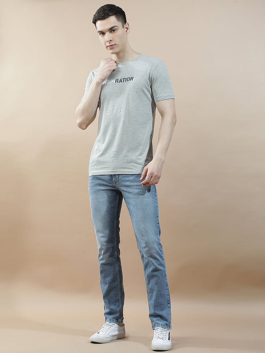 T-Shirt for Men | Breathable & Soft with Color Fastness Regular Fit Round Neck Poly Cotton Fabric Solid Pattern