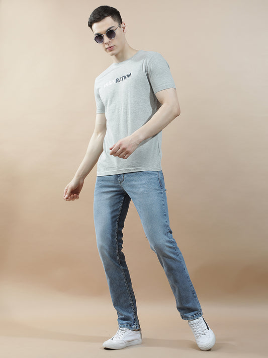 T-Shirt for Men | Breathable & Soft with Color Fastness Regular Fit Round Neck Poly Cotton Fabric Solid Pattern