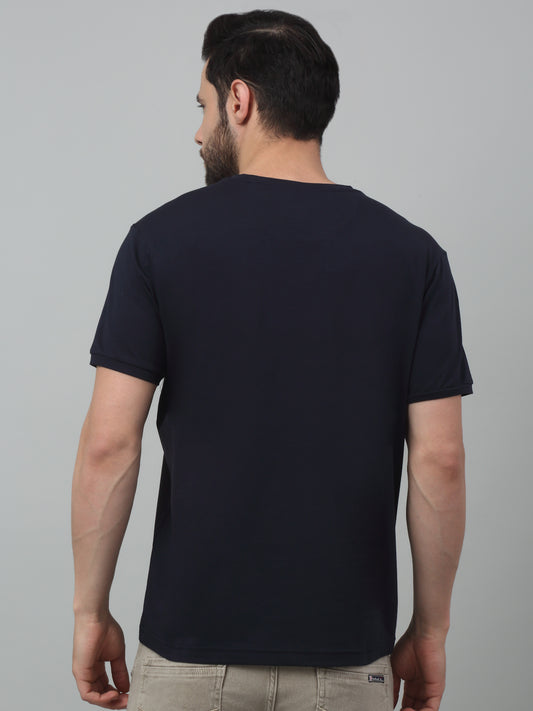 T-Shirt for Men | Breathable & Soft with Color Fastness Regular Fit Round Neck Cotton Blend Fabric Printed Pattern