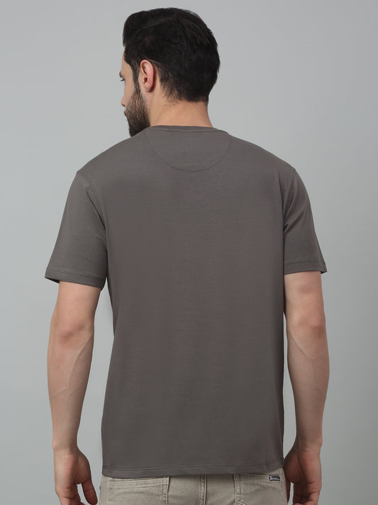 T-Shirt for Men | Breathable & Soft with Color Fastness Regular Fit Round Neck Cotton Blend Fabric Printed Pattern
