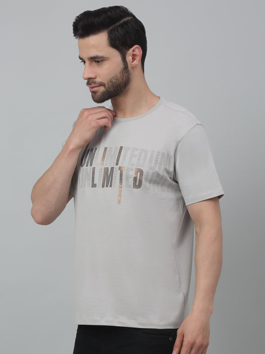 T-Shirt for Men | Breathable & Soft with Color Fastness Regular Fit Round Neck Cotton Blend Fabric Printed Pattern